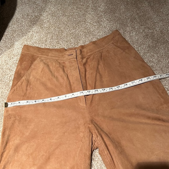 Vintage Tail Brand Tan 100% Suede Pants size 10 - Picture 6 of 8
